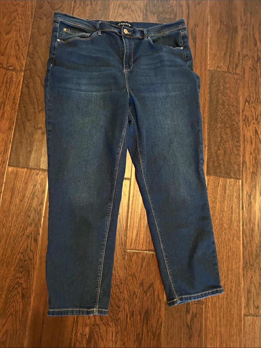 Nanette Lepore Belle High Rise Crop Skinny Dark Blue Skinny Stretch Jeans